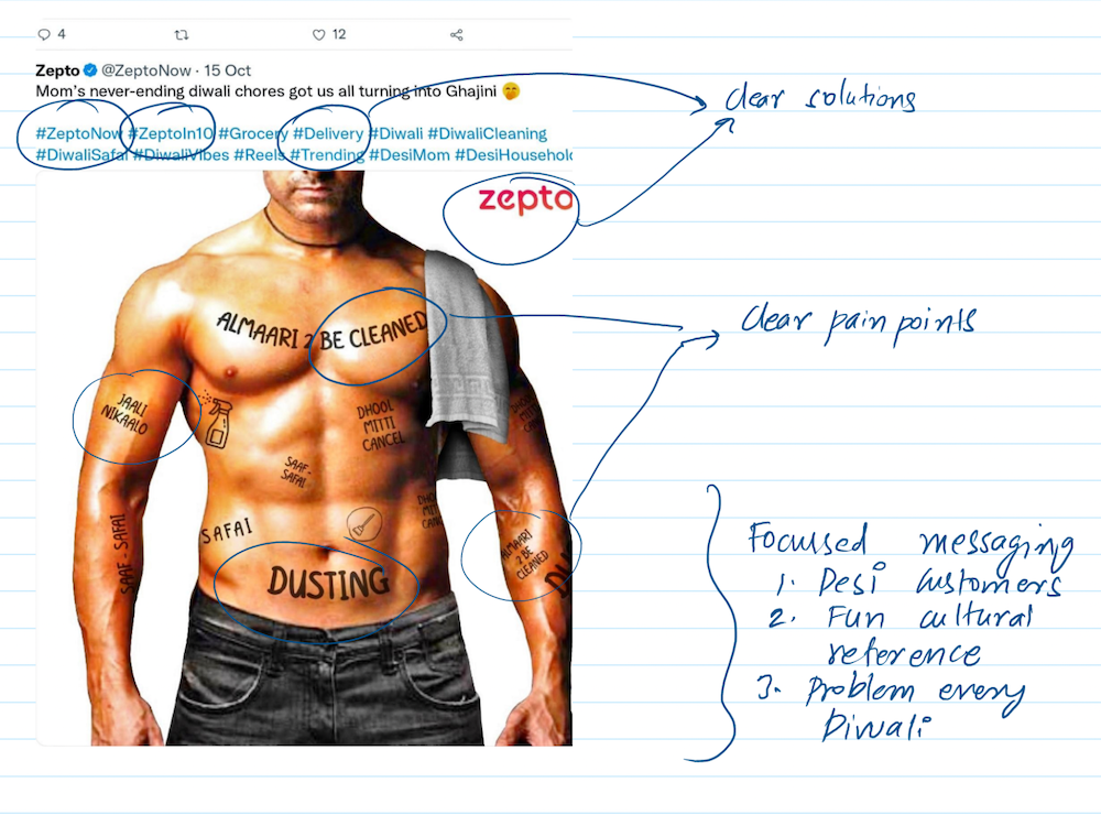 Breaking down Zepto's copy
